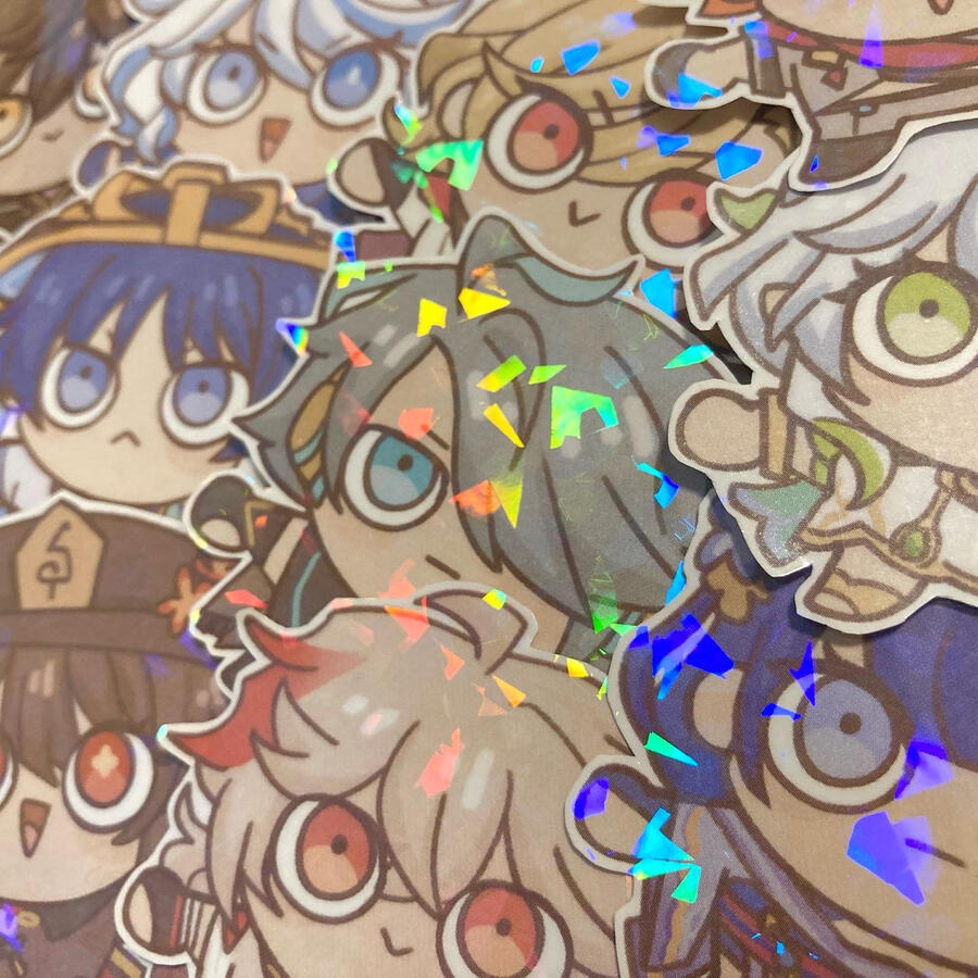 Genshin Impact Sillies Hologrpahic Stickers